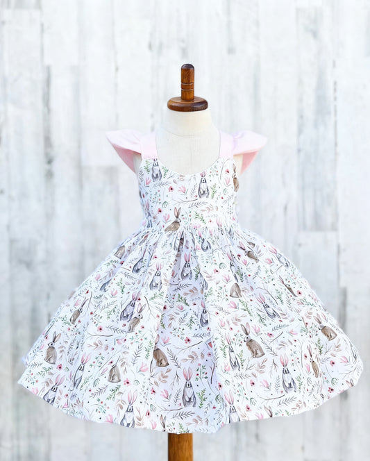 Easter bunny toddle baby girls dress preorder