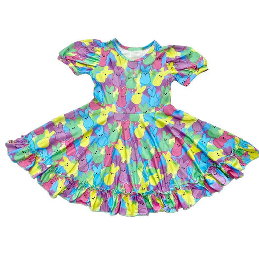 Easter bunny toddle baby girls dress preorder