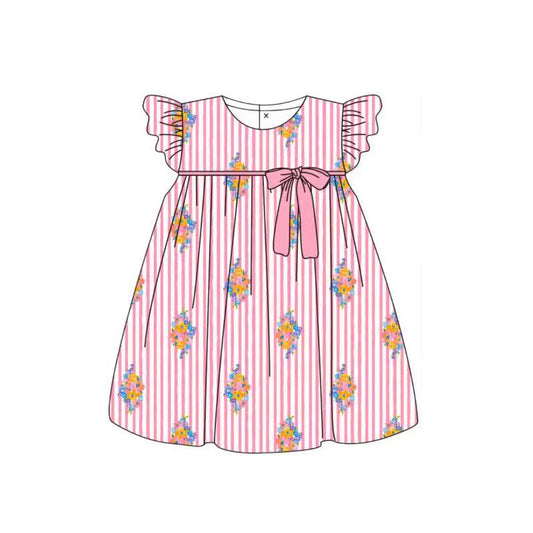Floral design toddle baby girls  dress preorder