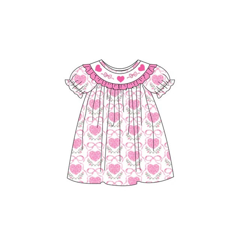 Valentines heart design toddle baby girls dress preorder