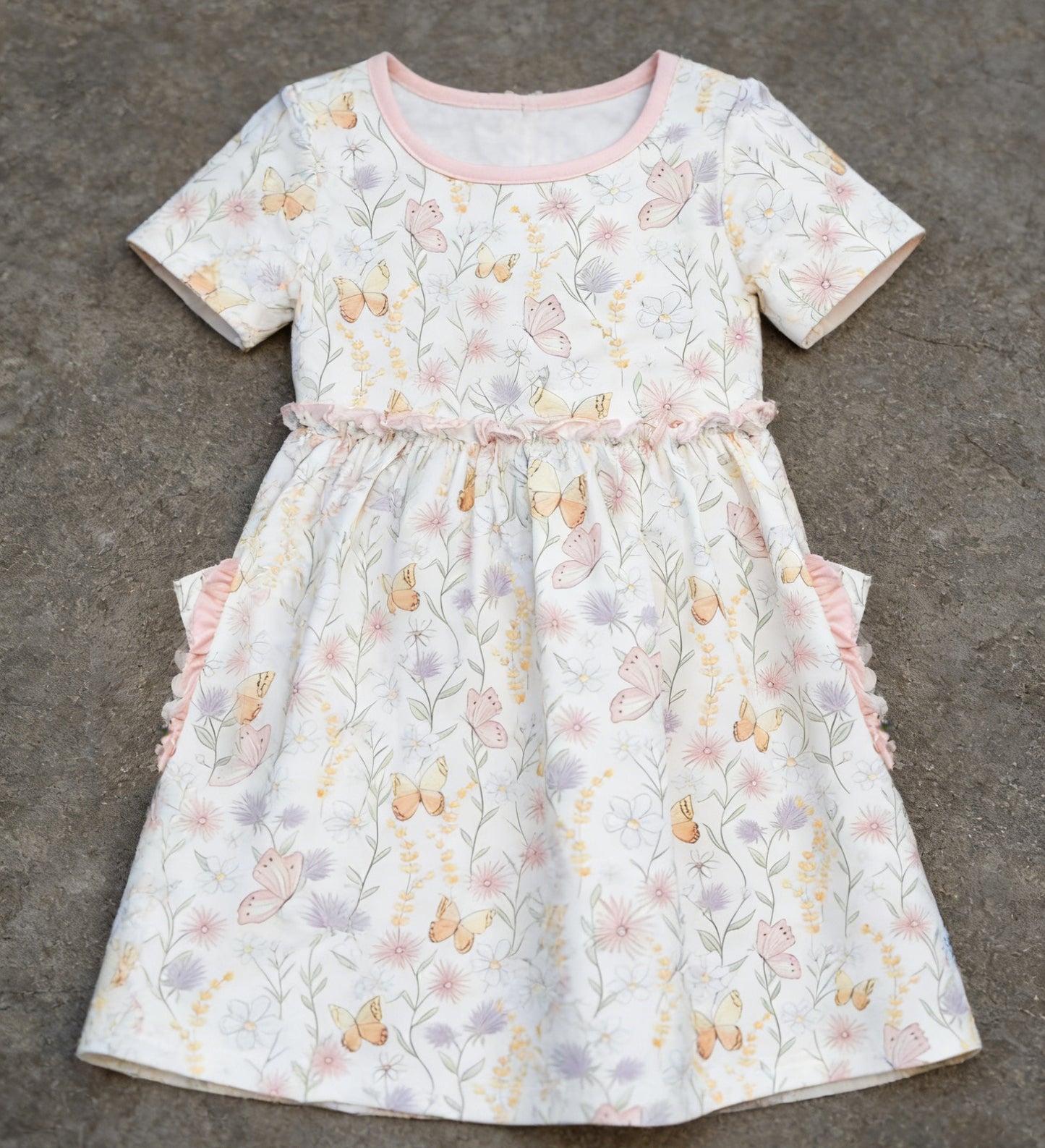 Butterfly design toddle baby girls dress preorder