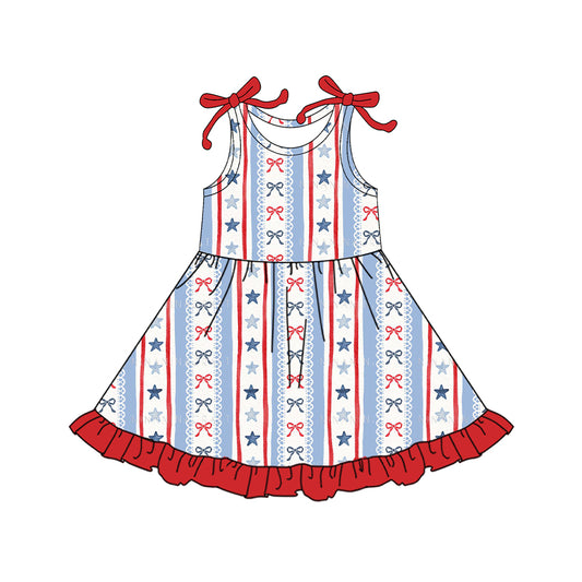 America july 4th design toddle baby girls dress preorder