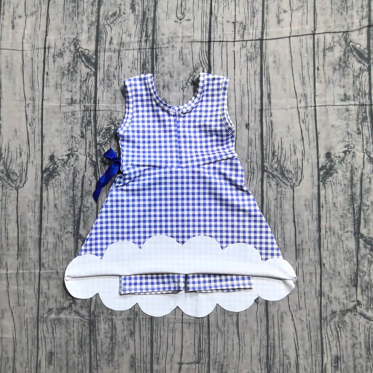 Light Blue plaid design toddle baby girls active wear yoga dress preorder