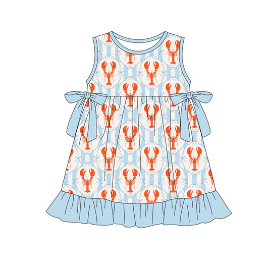 Crawfish design girls  dress preorder