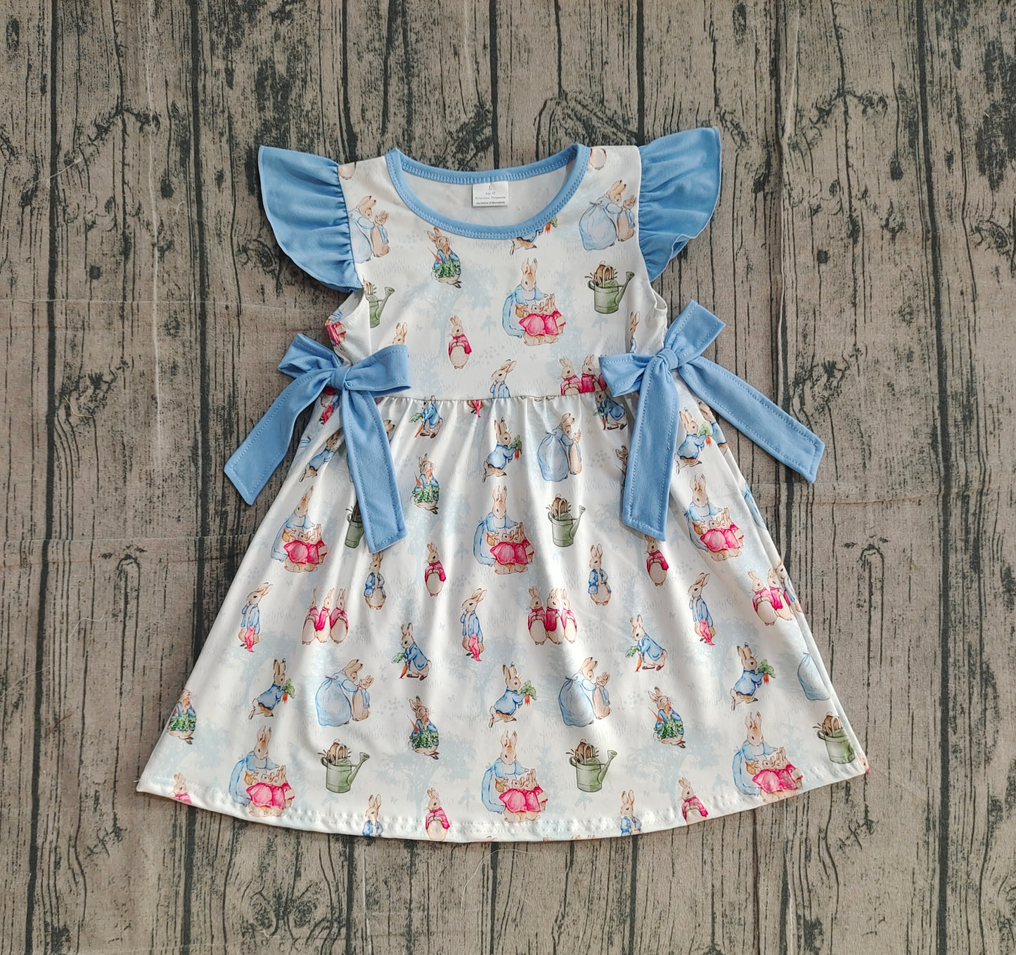 Easter bunny floral design girls dress preorder