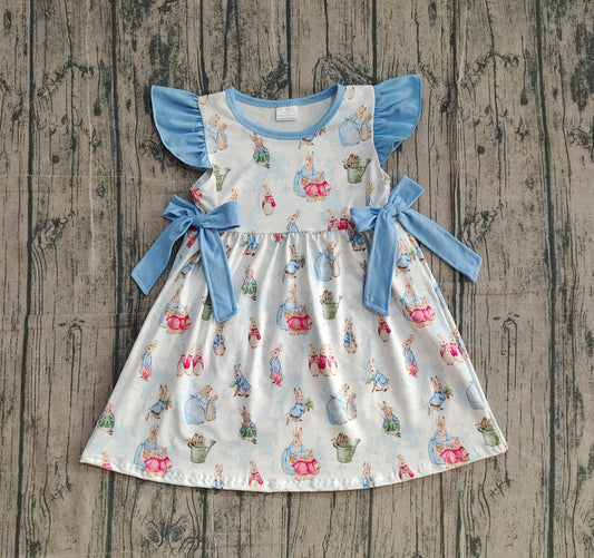 Easter bunny floral design girls dress preorder