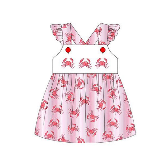 Crab design girls summer dress preorder