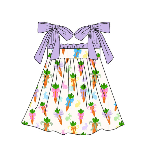 Easter carrot design girls summer dress preorder