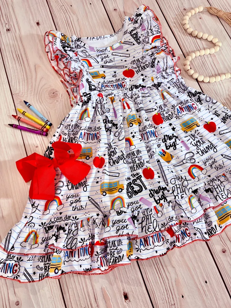Back to school design girls summer dress preorder