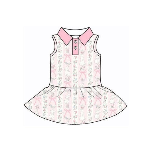 Easter bunny floral design girls yoga dress preorder