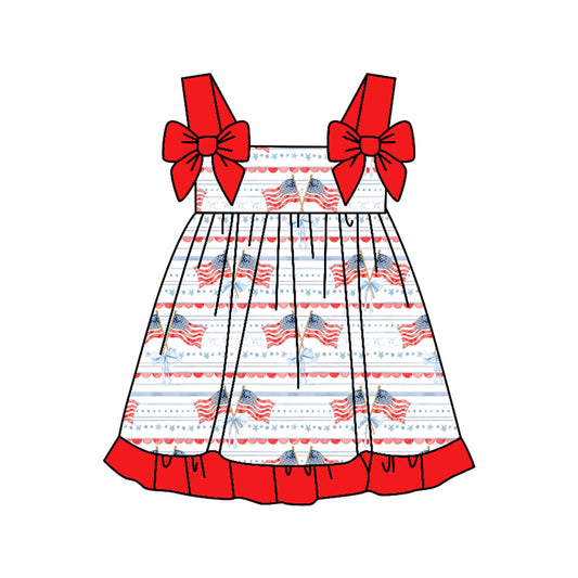 American flag design toddle girls dress preorder