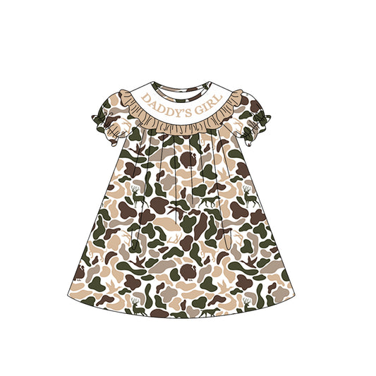 Daddys girl deer duck camo design toddle girls dress preorder