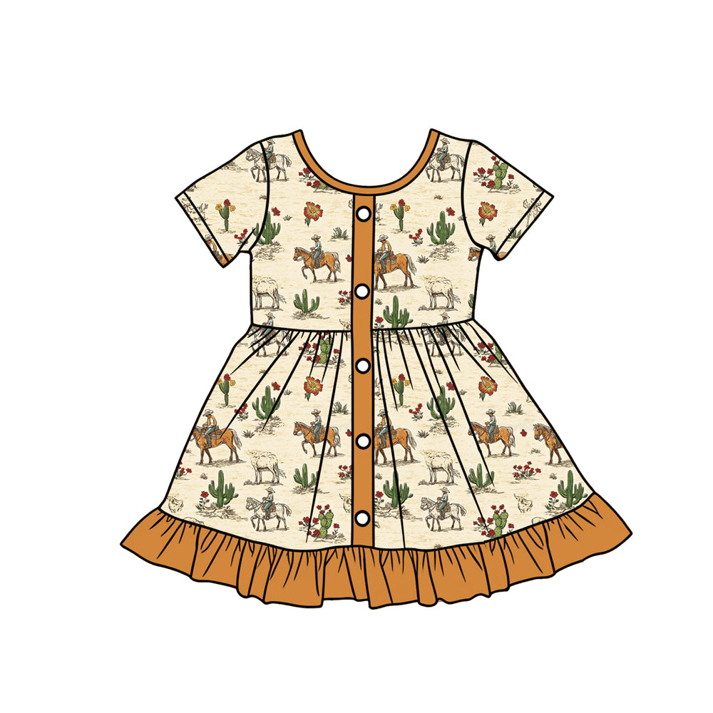 Wastern cowgirl design toddle girls dress preorder