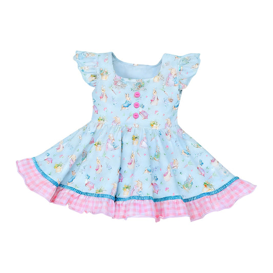 Easter bunny girls summer floral dress preorder