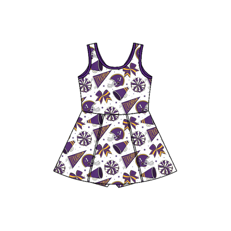 Purple Team design girls summer active yoga dress preorder