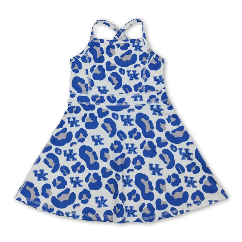 Camo team design girls summer active yoga dress