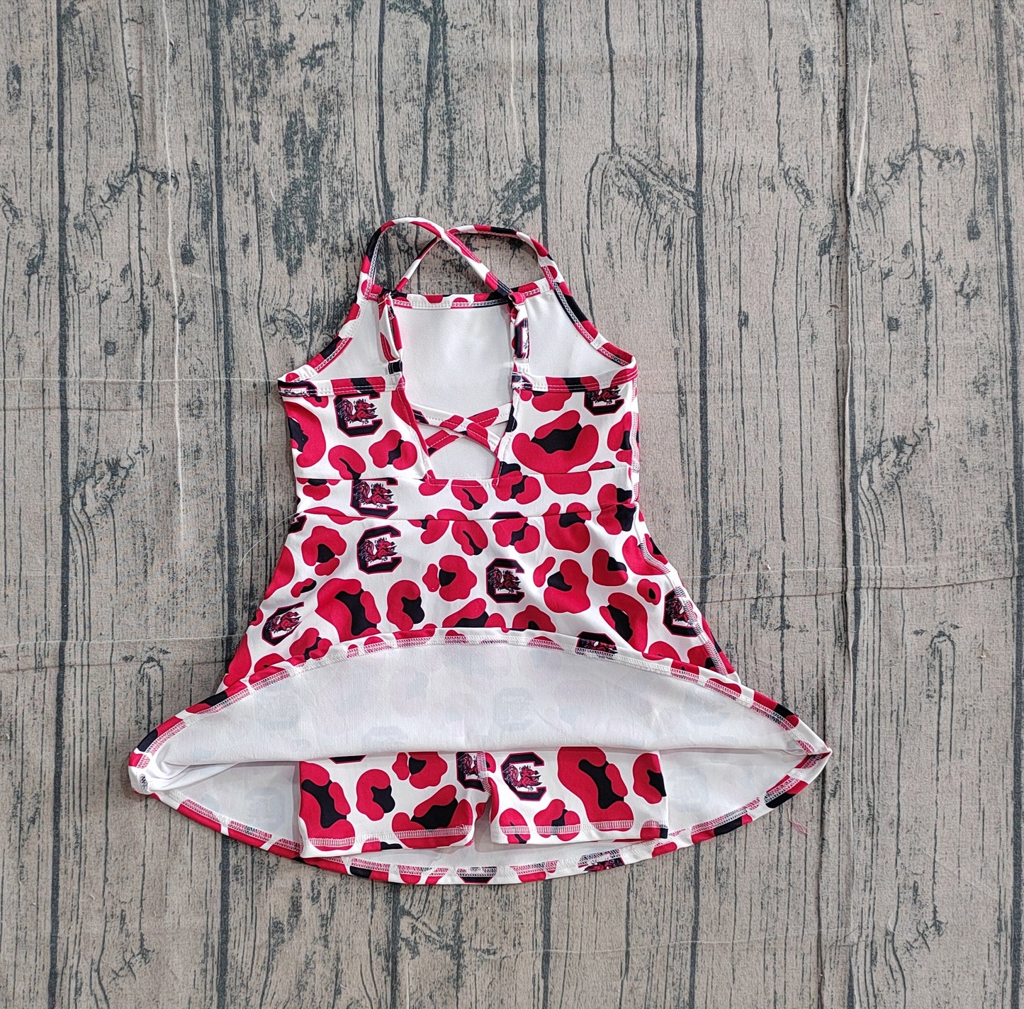 C Team camo design girls summer active yoga dress preorder