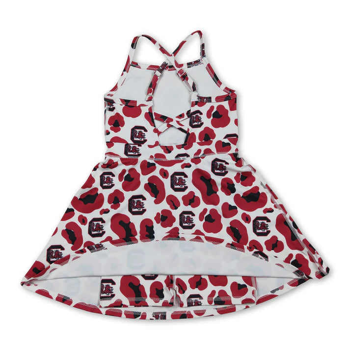 C Team camo design girls summer active yoga dress