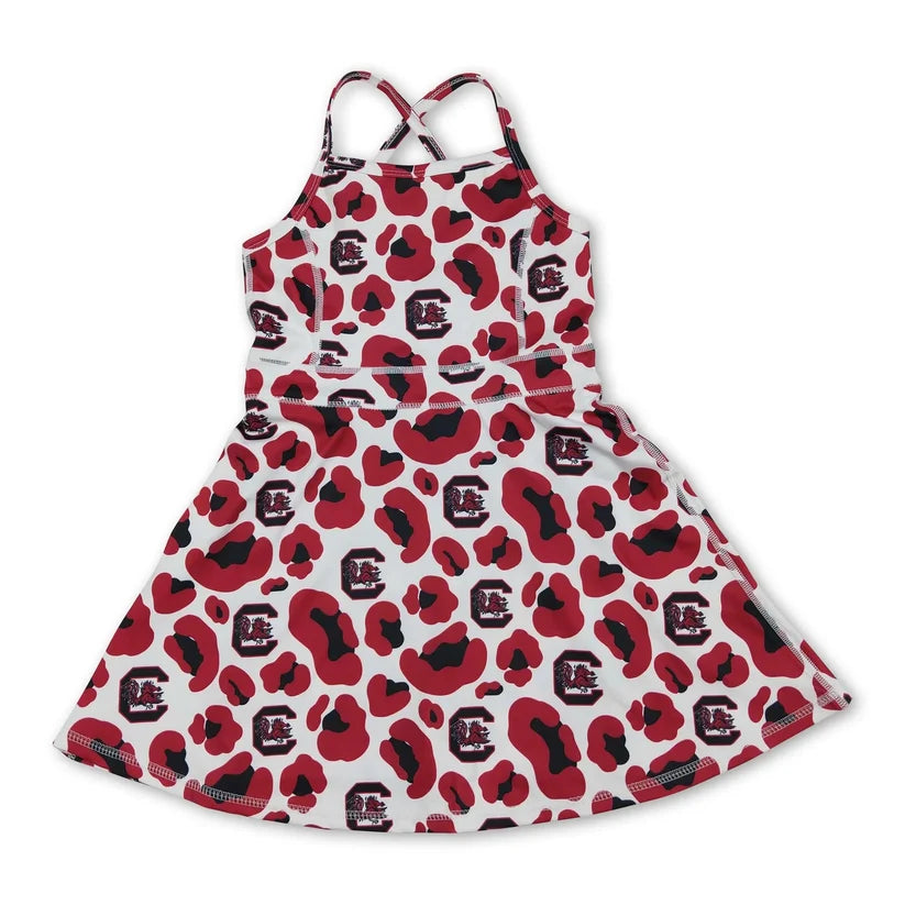 Camo team design girls summer active yoga dress