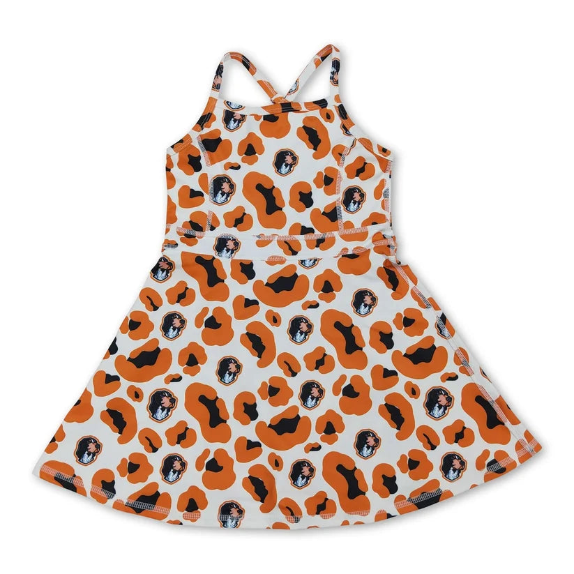 Camo team design girls summer active yoga dress