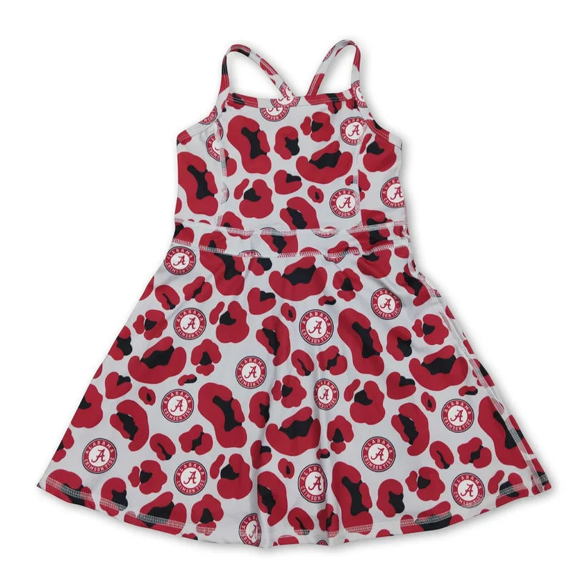 Camo team design girls summer active yoga dress