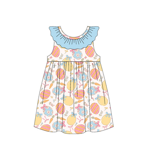 Easter eggs design girls holiday dress preorder