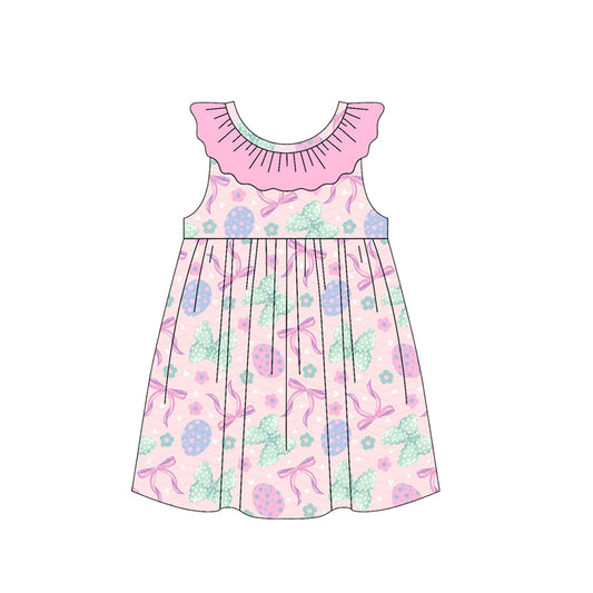 Easter eggs design girls holiday dress preorder