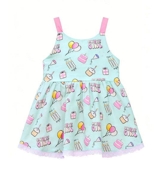 Birthday girl kids baby holiday dress preorder