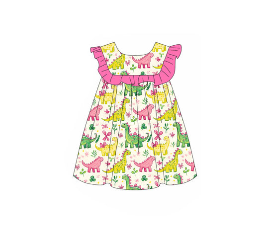 Dinosaur design girls summer dress preorder