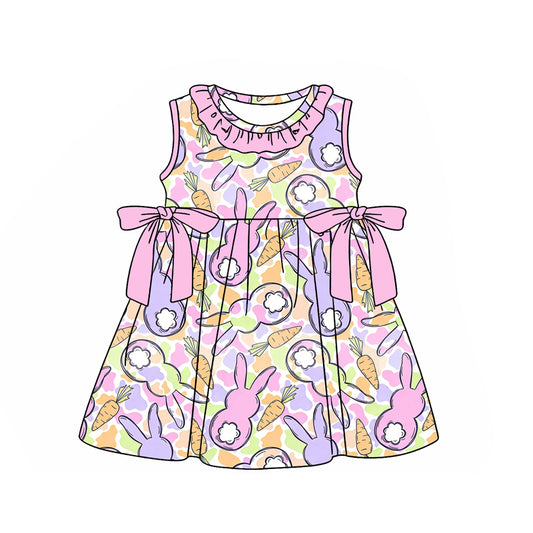Easter bunny print girls summer dress preorder