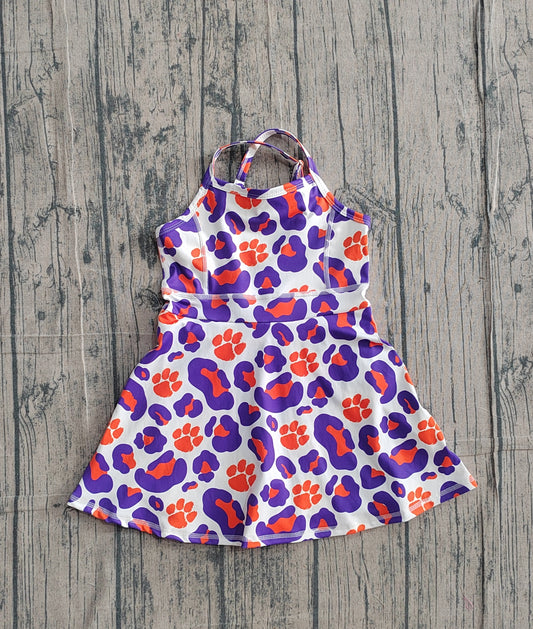 Clemson print girls summer yoga dress preorder