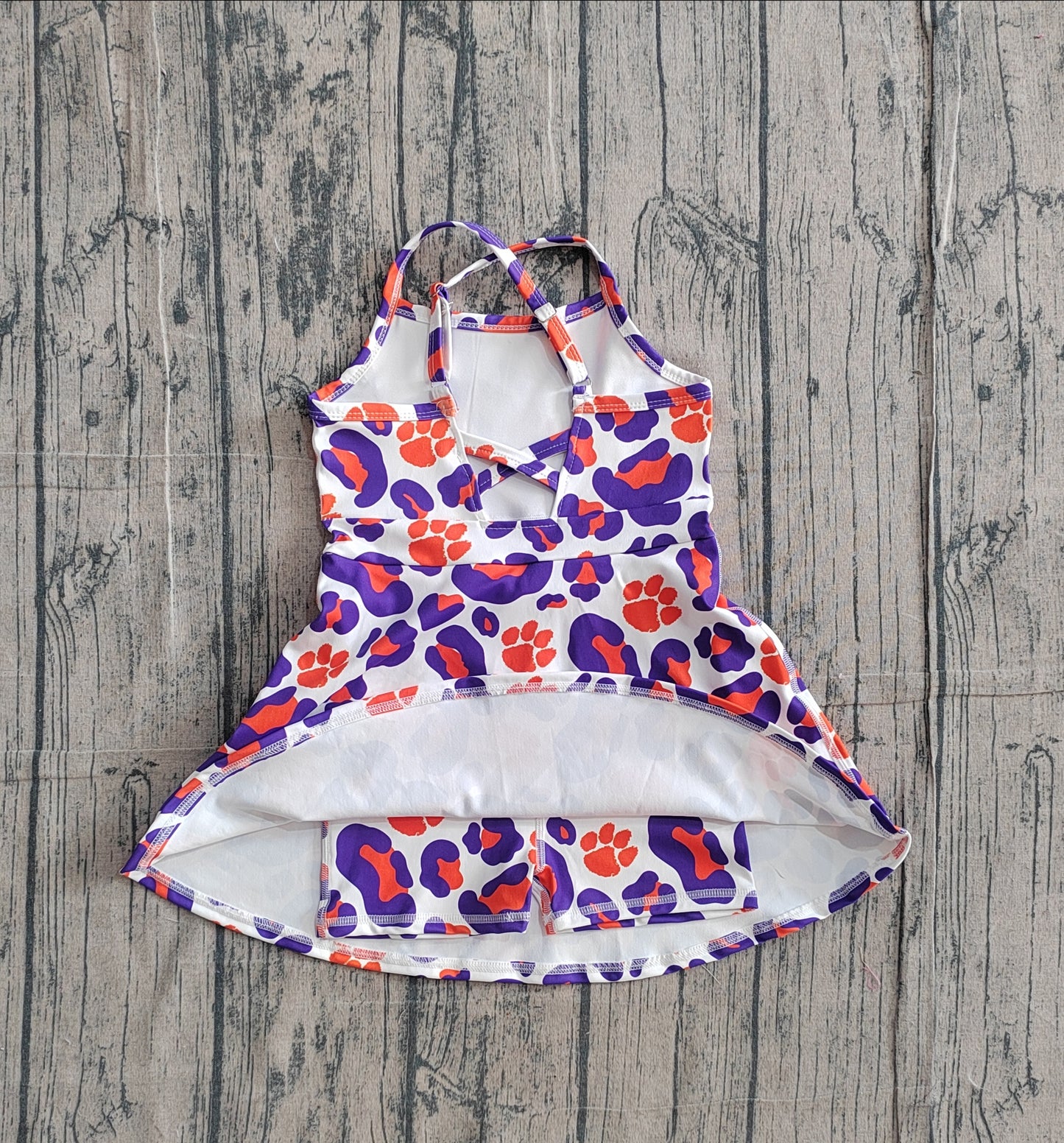 Clemson print girls summer yoga dress preorder