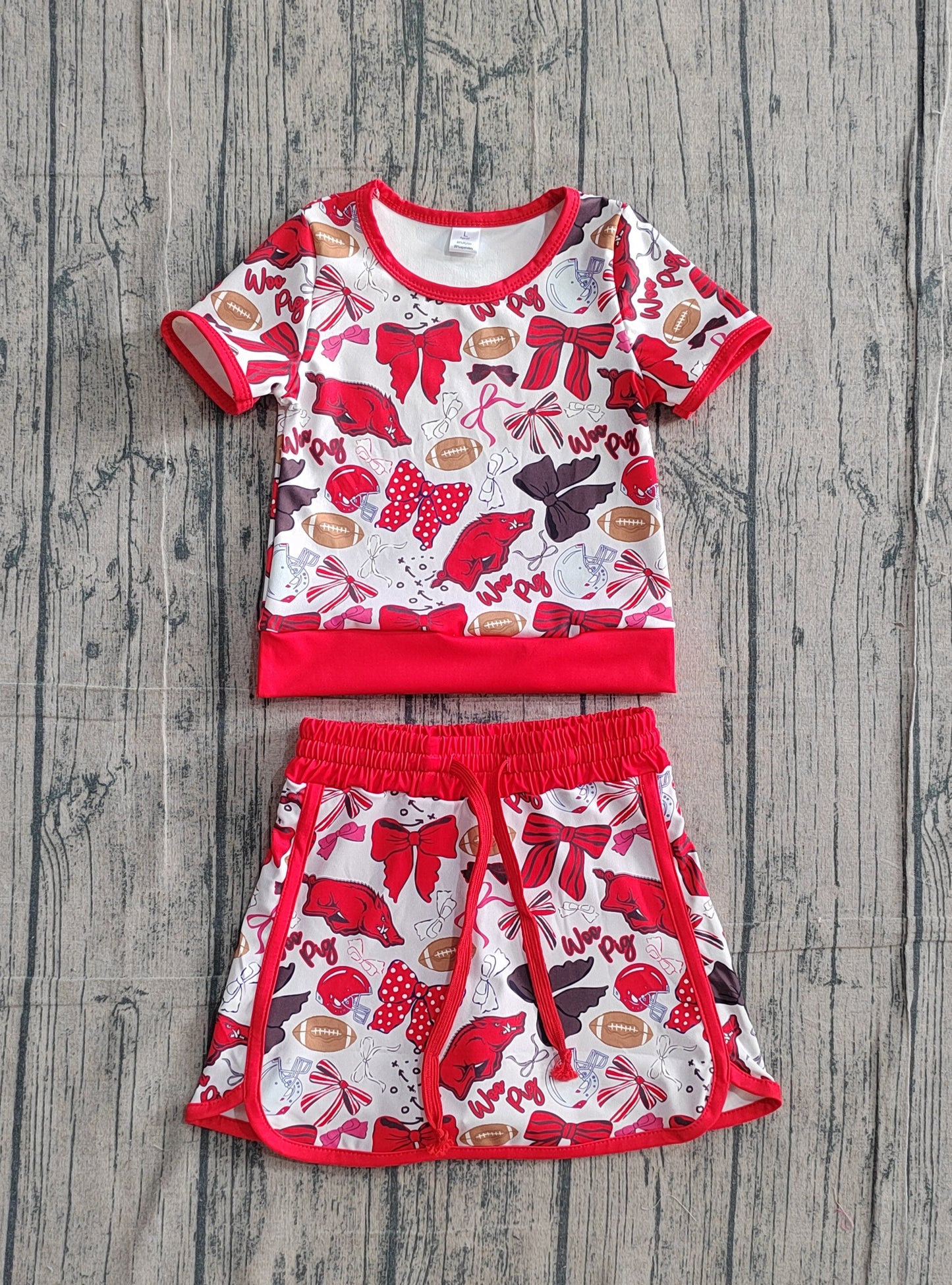 Football team design baby girl summer yoga outfit preorder