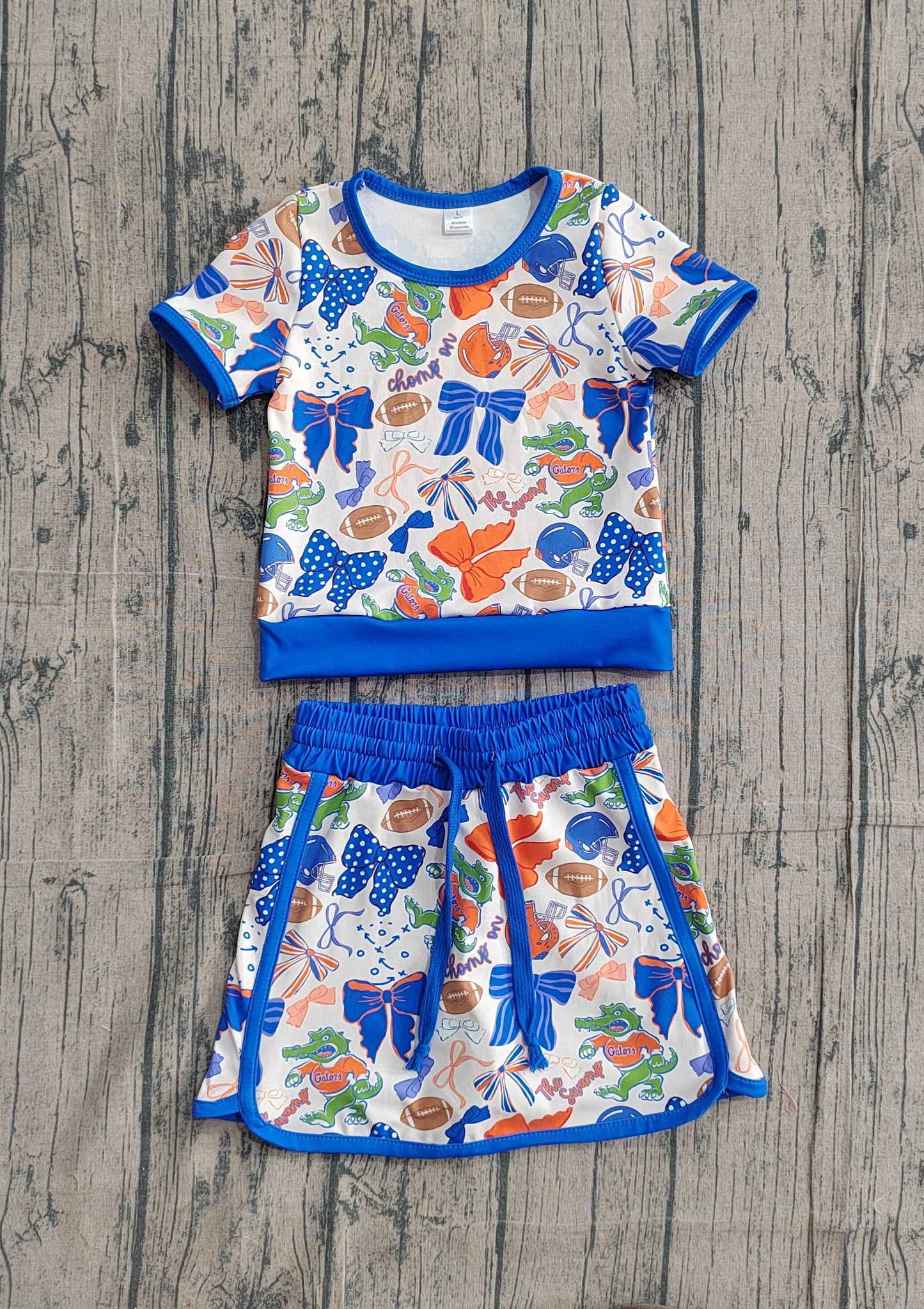 Football team design baby girl summer yoga outfit preorder