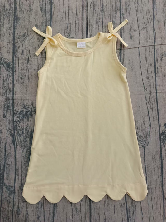 Yellow color baby girl summer dress preorder
