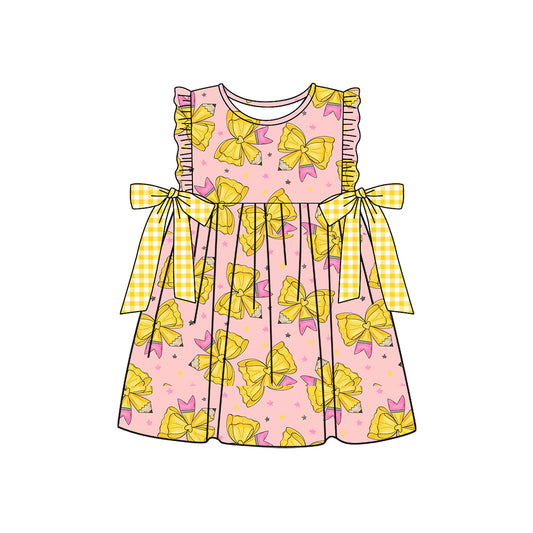Back to school pencil design girls dress preorder
