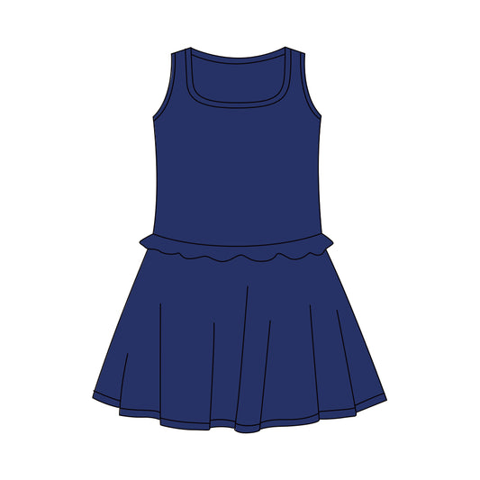 Toddle girls navy color yoga dress preorder