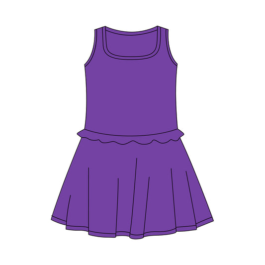 Toddle girls purple color yoga dress preorder