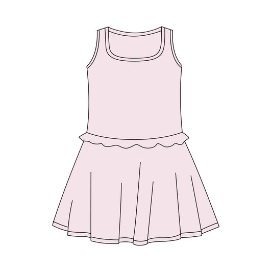 Toddle girls pink color yoga dress preorder