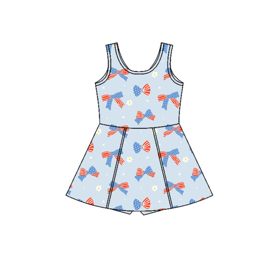 Toddle girls America flag bow yoga dress preorder