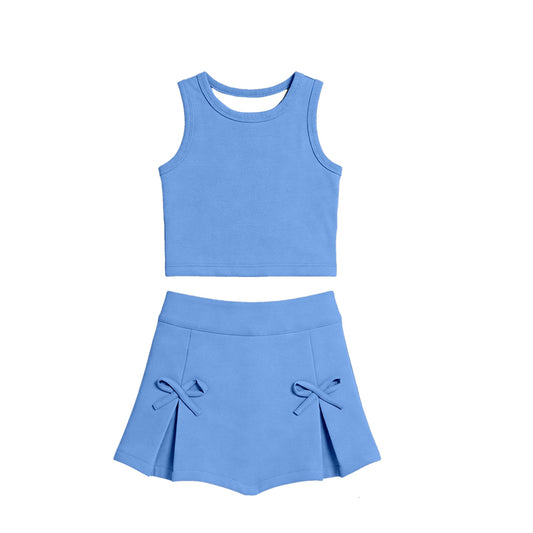 Aqua tank top matching yoga skirts active wear outfit preorder