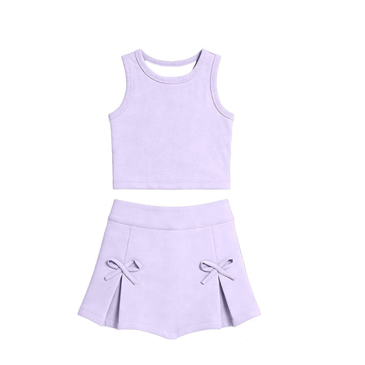 Lavender tank top matching yoga skirts active wear outfit preorder