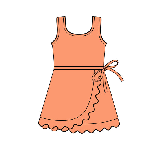 Toddle girls orange design yoga dress preorder