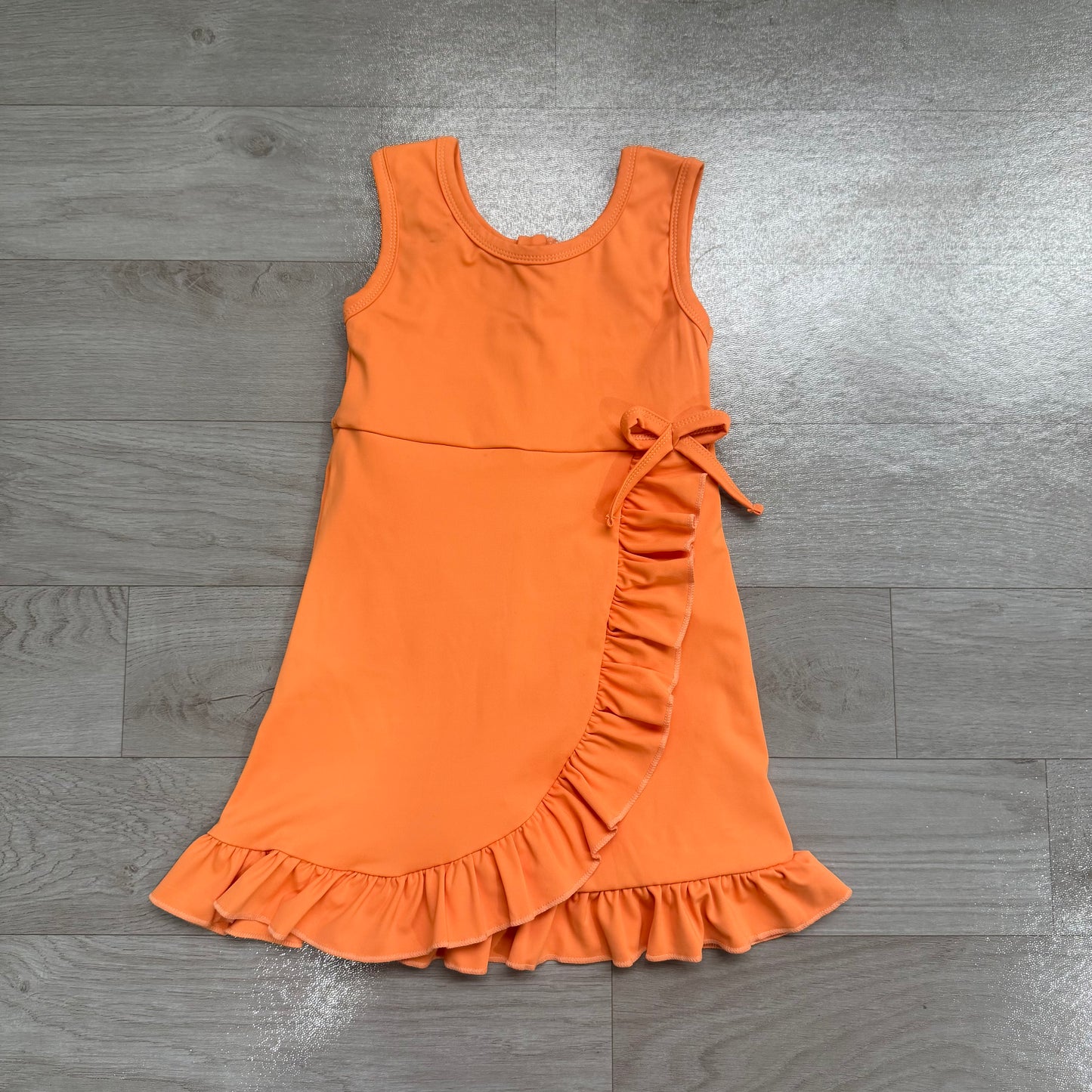 Toddle girls orange design yoga dress preorder