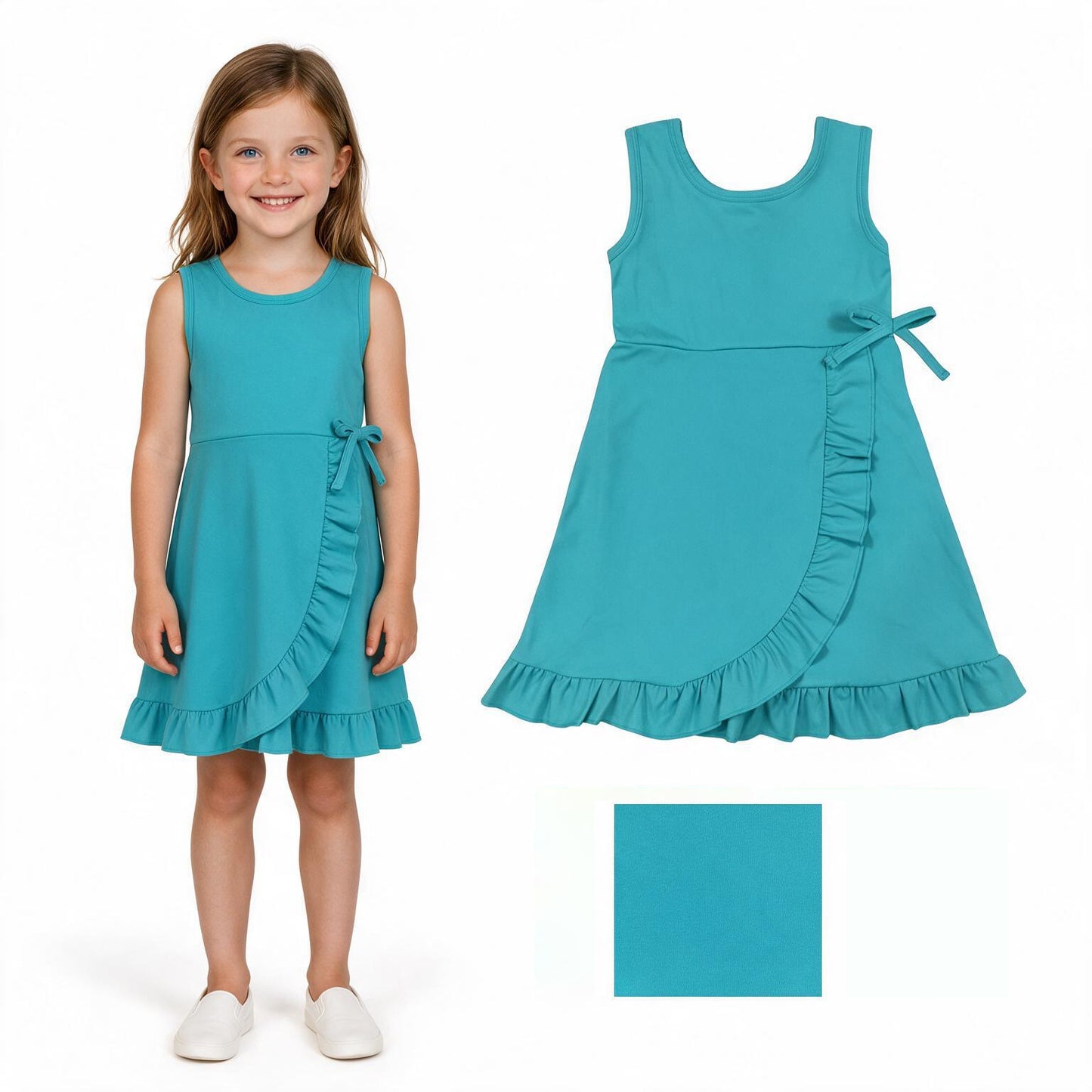 Toddle girls blue design yoga dress