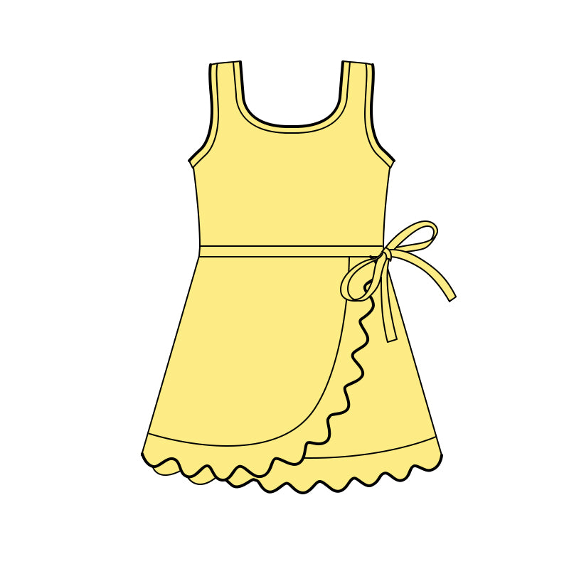 Toddle girls yellow design yoga dress preorder
