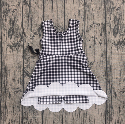 Toddle girls black plaid design yoga dress preorder