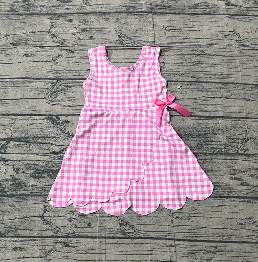 Toddle girls pink plaid design yoga dress preorder