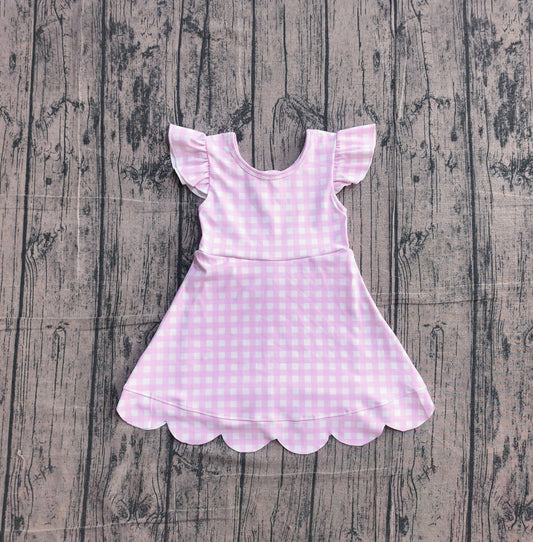 Toddle girls pink plaid design yoga dress preorder