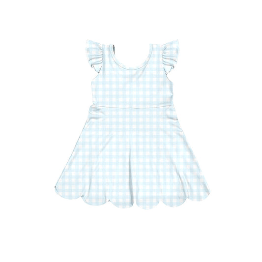 Toddle girls blue plaid design dress preorder